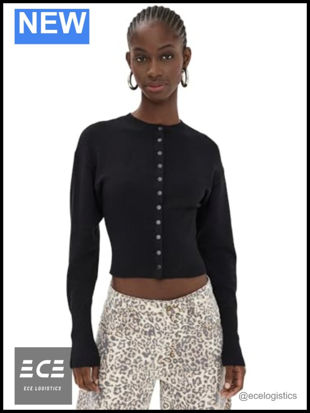 Relaxed Fit Snap Cuff Long Sleeve Cardigan